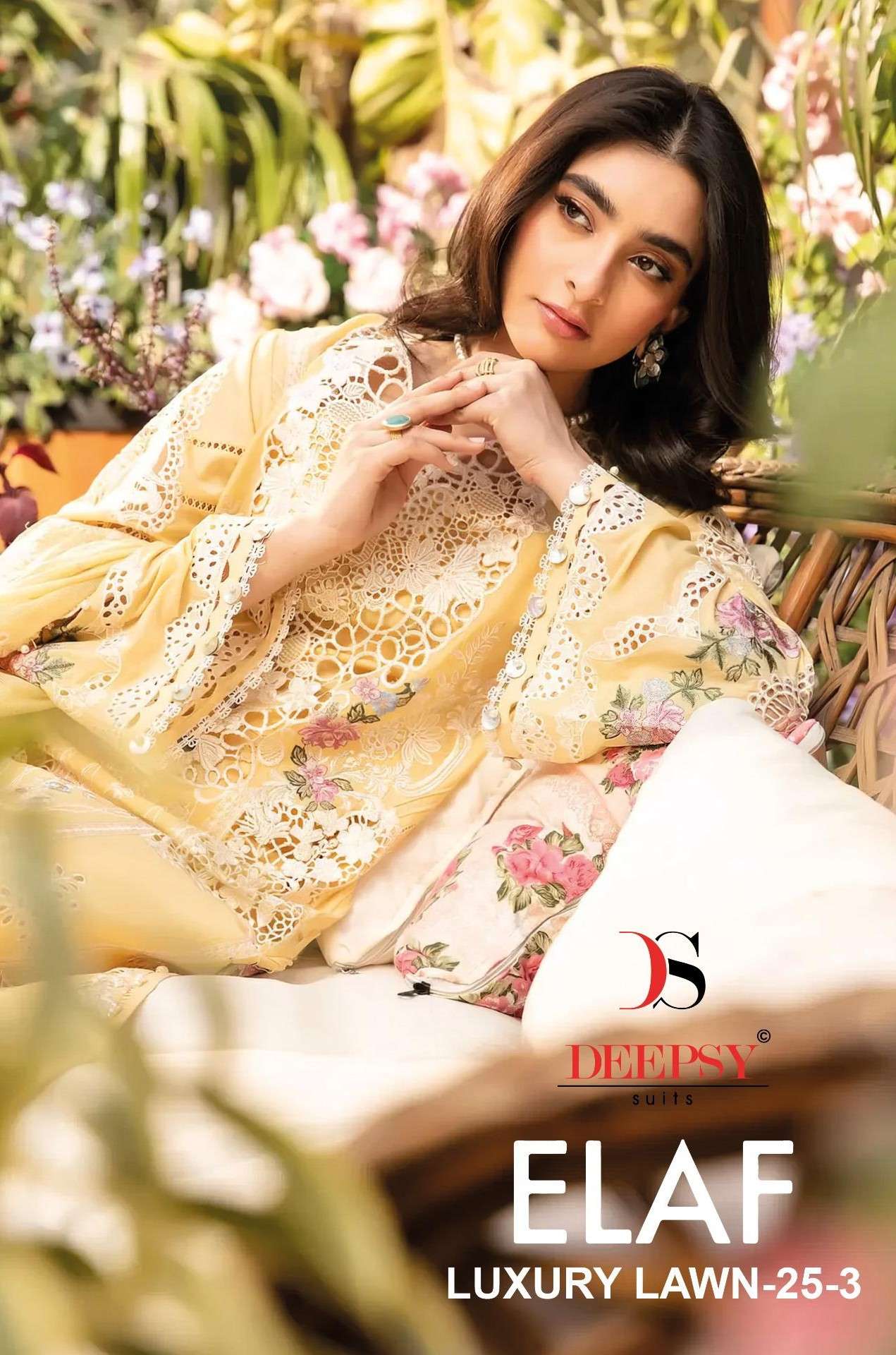 ELAF Lawn 25-3 by  DEEPSY SUITS